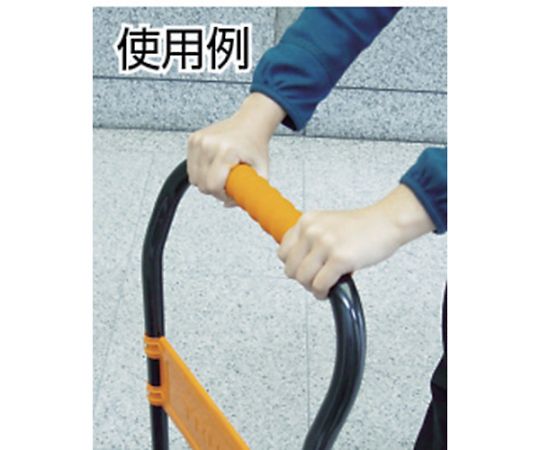 台車用グリップ　内径約28X300　ブラック 真上から撮影された長さ300mmの円筒状のグリップ、表面は滑らかで黒色。