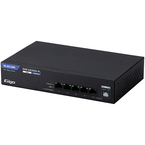 ﾚｲﾔｰ2 Giga対応 PoE ｱﾝﾏﾈｰｼﾞｽｲｯﾁ 5ﾎﾟｰﾄ 1台画像