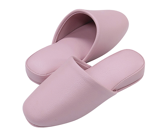 スリッパ（抗菌カラーテンダー・6足入）　前閉じ　ピンク画像