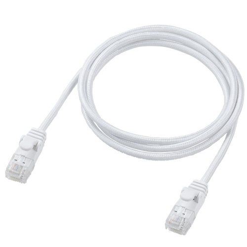 LANケーブル CAT6A準拠 1m メッシュ 白 | ECLD－GPAM