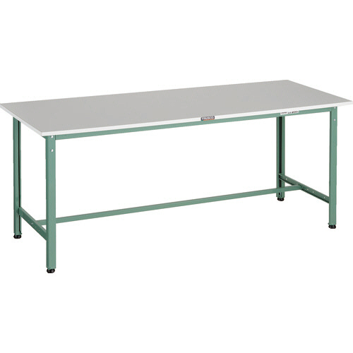 RAE2型作業台 天板 1800×600×H740mm 脚部:ｸﾞﾘｰﾝ 1台画像