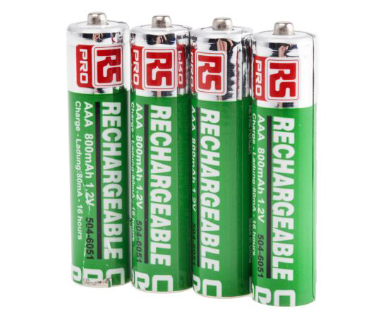 充電式単四電池 ニッケル水素電池 1.2V 800mAh 1袋（4個入）