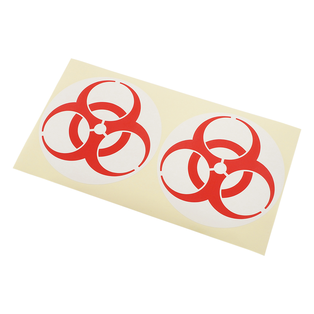 バイオハザードマークラベル 赤 12cm 1袋（200枚入）画像