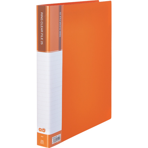 PPｸﾘﾔｰﾌｧｲﾙ(差替式) A4ﾀﾃ 30穴 25ﾎﾟｹｯﾄ付属 背幅36mm ｵﾚﾝｼﾞ 1冊画像