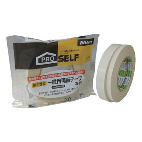 ニトムズ はがせる一般両面テープ厚手３０ｍｍ No.500ND 30mm×20m J1440画像