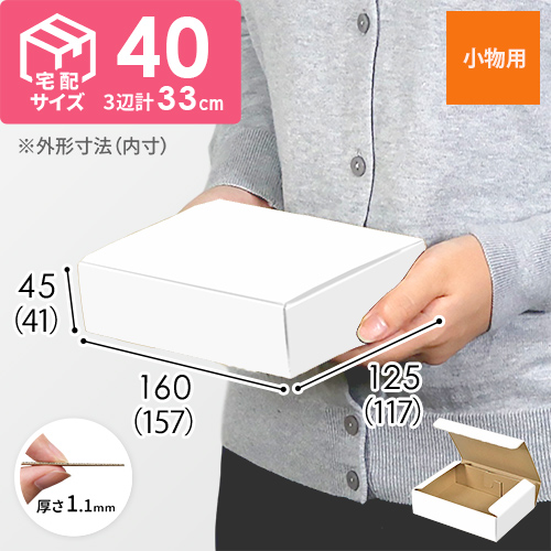 小物用ケース（白、深さ4.1cm）