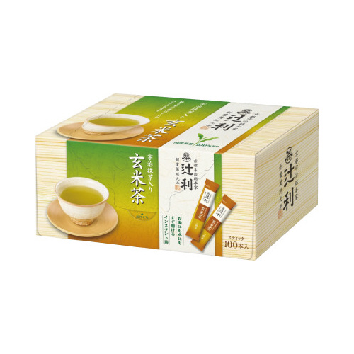 辻利　宇治抹茶入り玄米茶　スティック　１００本