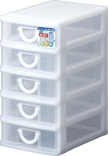 エルピスＡ６　浅型５段　白　１個画像