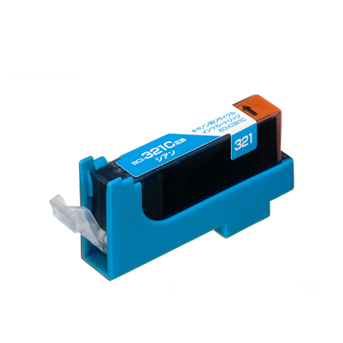 ﾘｻｲｸﾙｲﾝｸｶｰﾄﾘｯｼﾞ ｼｱﾝ(染料) [ｷﾔﾉﾝ:BCI-321C互換] ECI-C321C 1個画像