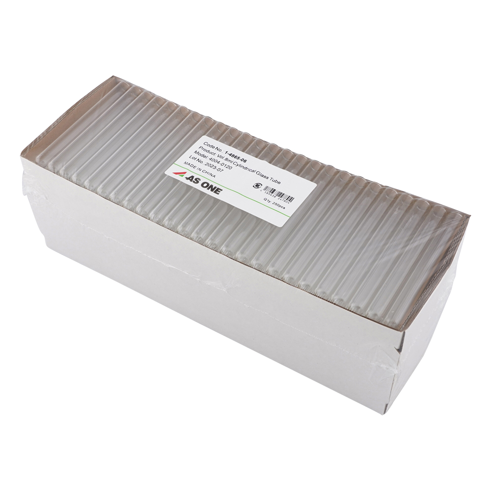 テストチューブ　8mL　胴径Φ12×全長110mm　1ケース（250本/箱×4箱入）画像