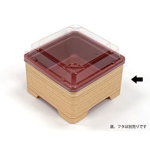 ワン折 小隅35 杉 足付 縁 全体的に木目調の美しい表面が見える縁取りの製品