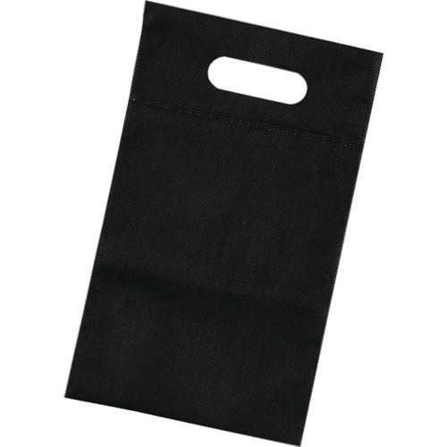 不織布小判抜き手提げﾊﾞｯｸﾞ S ﾌﾞﾗｯｸ 1ﾊﾟｯｸ(10枚)画像