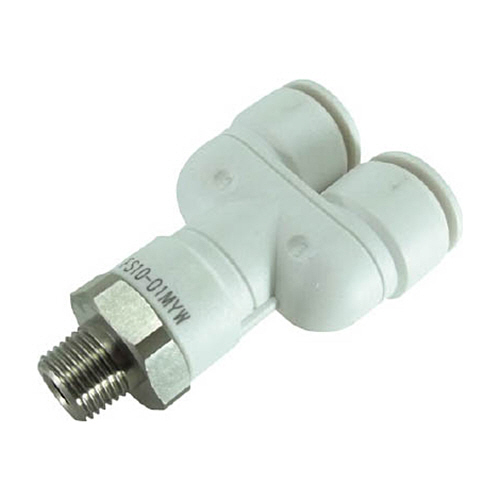 ﾀｯﾁｺﾈｸﾀｰﾌｧｲﾌﾞ ﾒｲﾙﾌﾞﾗﾝﾁﾜｲ(ﾎﾜｲﾄﾎﾞﾃﾞｨｰ)10mm･R1/8 1個画像