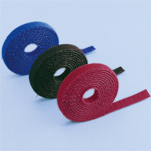 ｹｰﾌﾞﾙﾀｲ 面ﾌｧｽﾅｰ ﾌﾘｰｶｯﾄ 長さ500mm ﾌﾞﾗｯｸ･ﾌﾞﾙｰ･ﾚｯﾄﾞ 1ﾊﾟｯｸ(3本:各色1本)