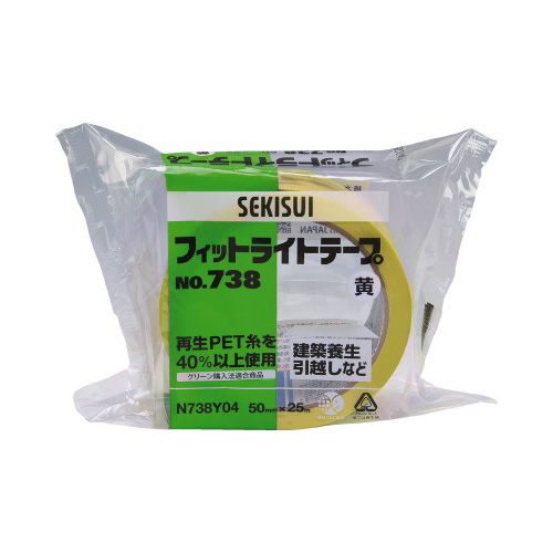 フィットライトテープＮｏ．７３８　黄　３０巻画像