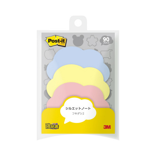 ポストイット　シルエットノート　強粘着　吹き出し２画像