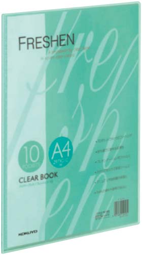 クリヤーＢフレッシェン固定式　Ａ４縦１０Ｐ緑１０冊画像