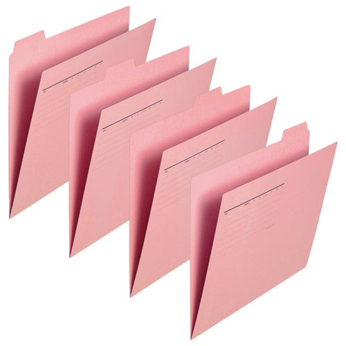 カットフォルダー　４山Ａ４横　ピンク画像