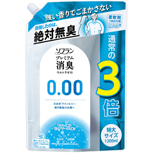 ｿﾌﾗﾝ ﾌﾟﾚﾐｱﾑ消臭 ｳﾙﾄﾗｾﾞﾛ つめかえ用 特大 1200ml 1ﾊﾟｯｸ画像