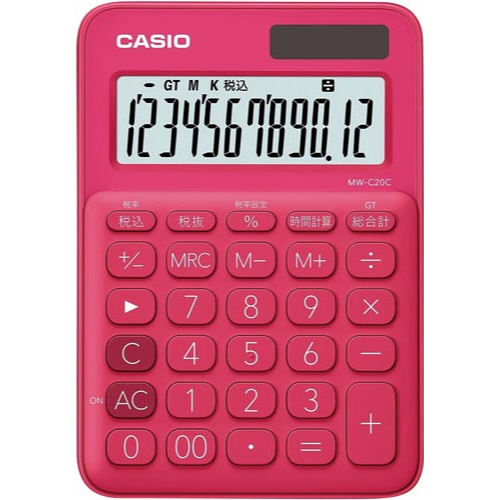 カラフル電卓ＭＷ－Ｃ２０Ｃ－ＲＤ　レッド画像