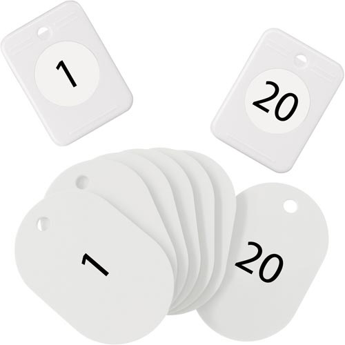 クロークチケット　１－２０番　白