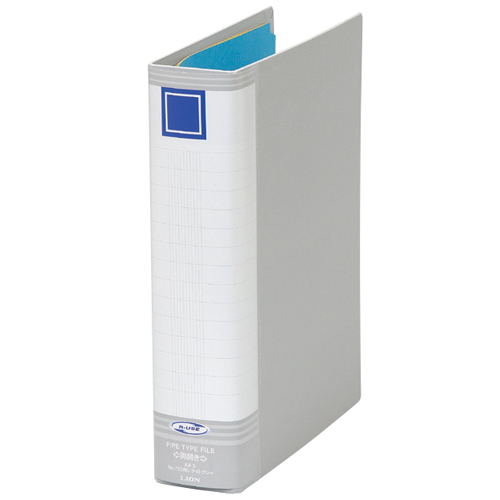 ﾊﾟｲﾌﾟ式ﾌｧｲﾙ(ﾘﾕｰｽﾀｲﾌﾟ) A4ﾀﾃ 500枚収容 50mmとじ 背幅71mm ﾗｲﾄｸﾞﾚｰ 1冊画像