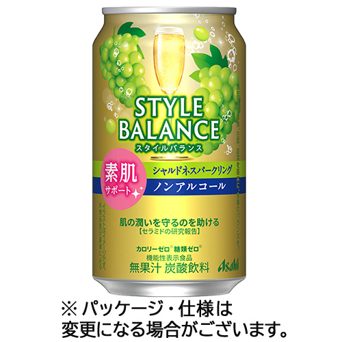 ｱｻﾋｽﾀｲﾙﾊﾞﾗﾝｽ 素肌ｻﾎﾟｰﾄｼｬﾙﾄﾞﾈｽﾊﾟｰｸﾘﾝｸﾞﾉﾝｱﾙｺｰﾙ 350mL 缶 1ｹｰｽ(24本)画像