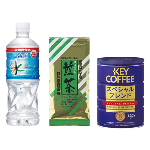 水・お茶・コーヒー
