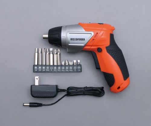 充電式電動ドライバー　オレンジ画像