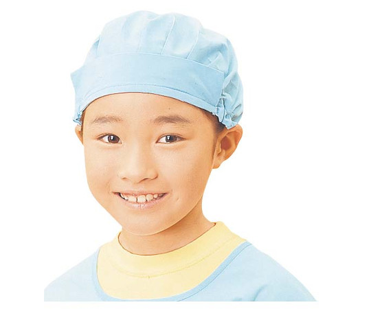学童給食帽子　SKVA363　フリー　ツバ付　ブルー画像