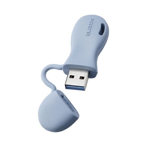 ＵＳＢメモリ　３２ＧＢ　キャップ一体型式　ブルー画像