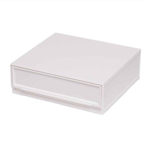 収納ケース ナチュラ クリアモジュール SW 約 幅38×奥行36×高さ13cm ホワイト画像