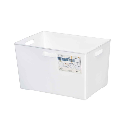 収納ボックス　キーパーBOXワイド　深型　W　ホワイト画像