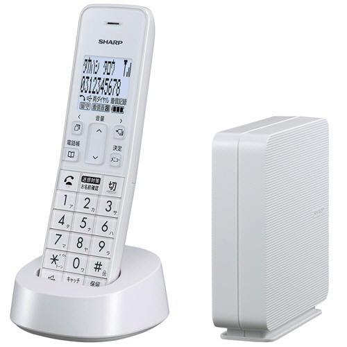 ｺｰﾄﾞﾚｽ電話機 子機1台 ﾎﾜｲﾄ系 1台画像