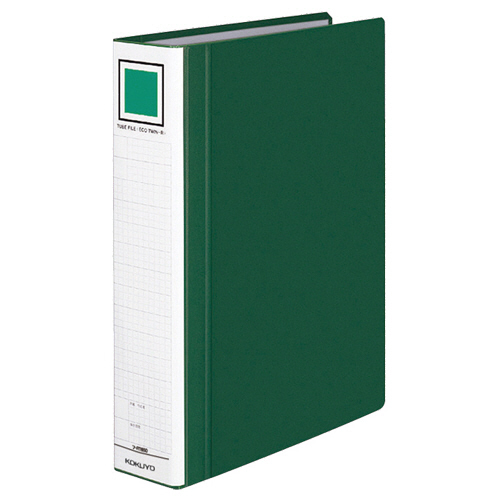 ﾁｭｰﾌﾞﾌｧｲﾙ(ｴｺﾂｲﾝR)用替表紙 A4ﾀﾃ 50mmとじ 緑 1ｾｯﾄ(10冊)