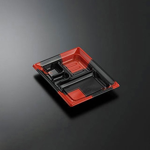 中央化学 弁当容器 CT みちる K23-18E2 角R-BK 本体画像