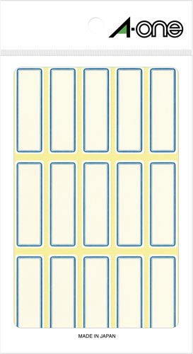 セルフラベル　青枠　１５面　１８シート（２７０片）画像