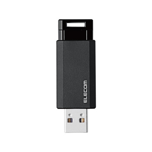 ＵＳＢ３．１メモリー　ノック式　３２ＧＢ　ブラック画像