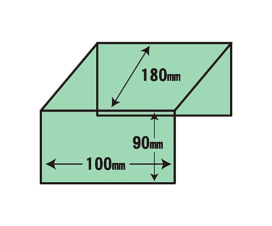 コの字型ディスプレイ　3面　180×100　1個 前面が開いた状態で、3つの面がしっかりと組み合わさった様子。