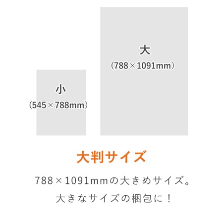 薄手の包みやすい包装材。商品の高級感を演出します。