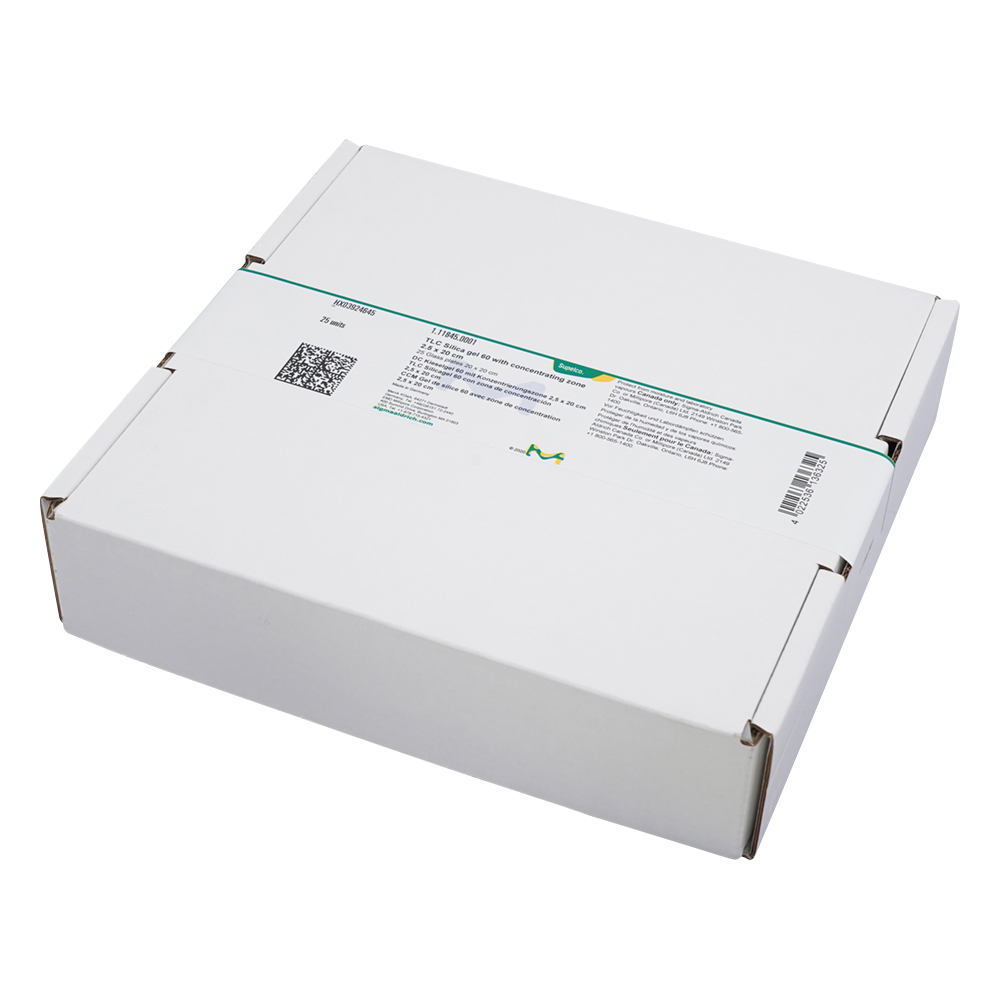 濃縮ゾーン付プレート　200×200mm　TLC（25枚入）画像