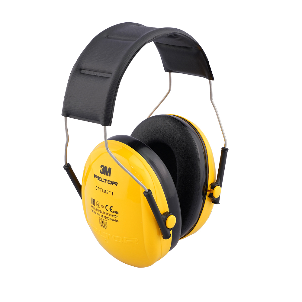 防音用イヤーマフ　ヘッドバンド　黄　遮音値/SNR　27dB画像