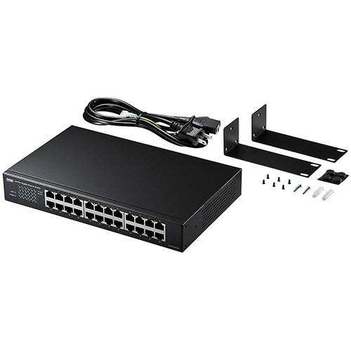 Giga対応ｽｲｯﾁﾝｸﾞﾊﾌﾞ 24ﾎﾟｰﾄ･ﾙｰﾌﾟ検知機能付き 1台