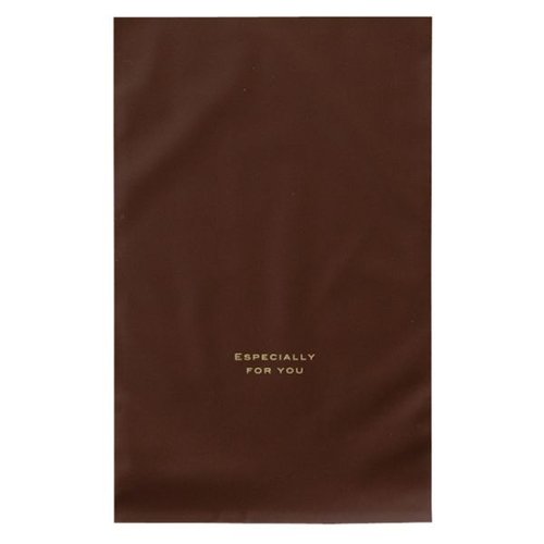 ラッピング用品 梨地バッグブラウン-S(50枚) ヘッズ画像