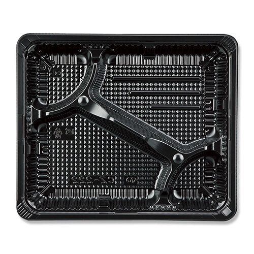 シーピー化成 弁当容器 CZ-222 BS黒 本体(N) 50枚画像