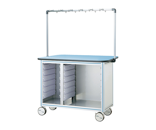 点滴作業台（片面型・シングルフレーム）　ブルー