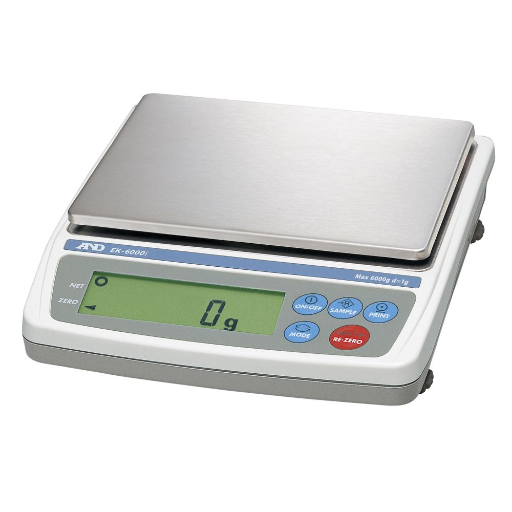 コンパクト電子天びん EK-iシリーズ  ひょう量:6000g 最小表示:1g  一般校正付画像