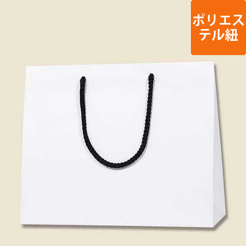 手提げ紙袋（白 マット・ポリエステル紐・幅320×マチ110×高さ260mm）画像
