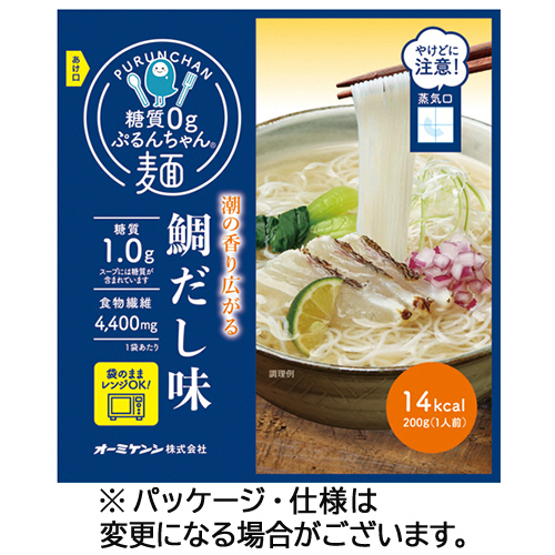 糖質0gぷるんちゃん麺 鯛だし味 200g/ﾊﾟｯｸ 1ｾｯﾄ(12ﾊﾟｯｸ)画像