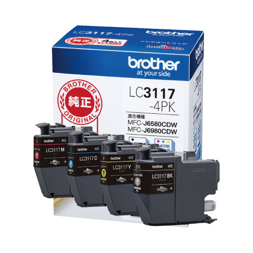 純正インク　ＬＣ３１１７－４ＰＫ　４色パック